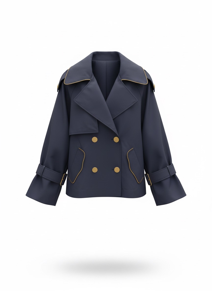 بارانی کوتاه زیپی