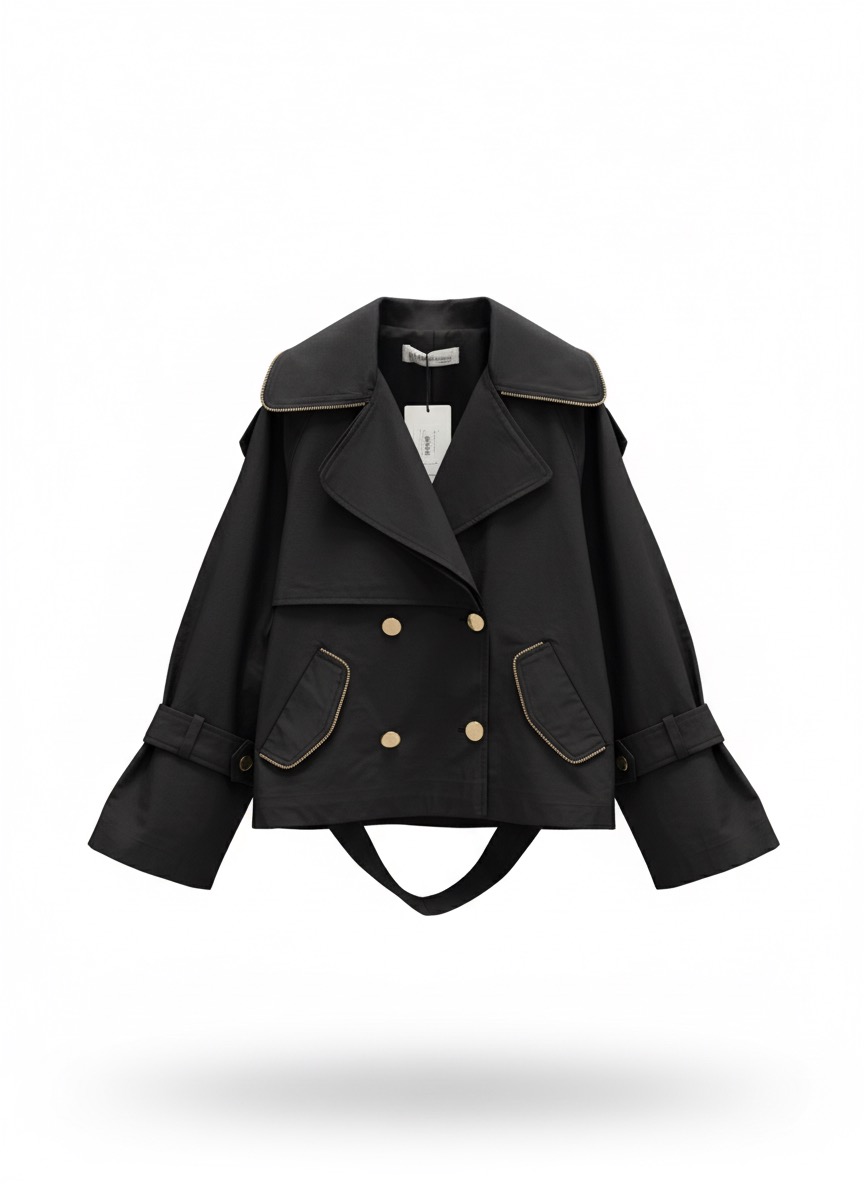 بارانی کوتاه زیپی