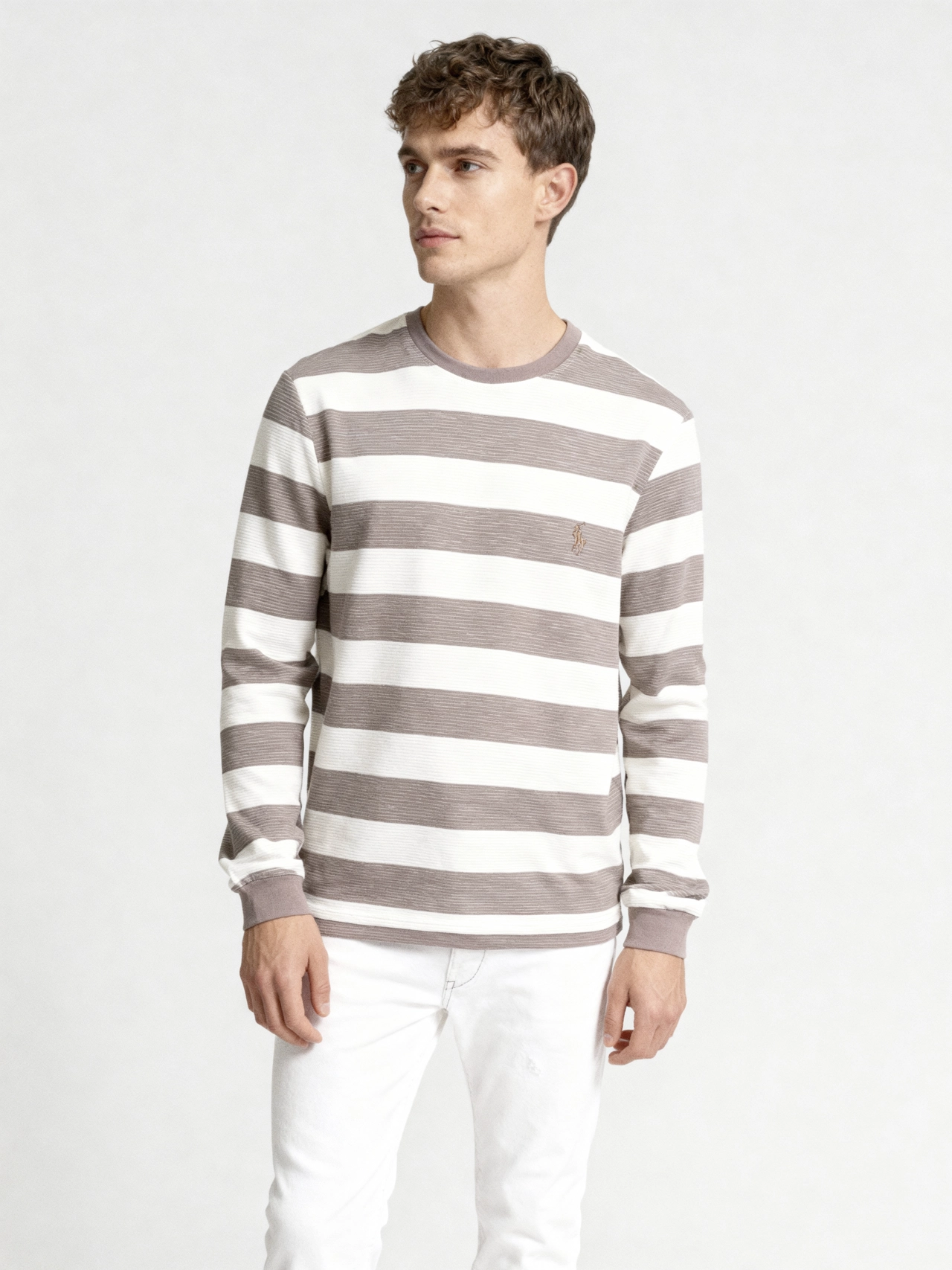 بلوز یقه گرد خطی 3435