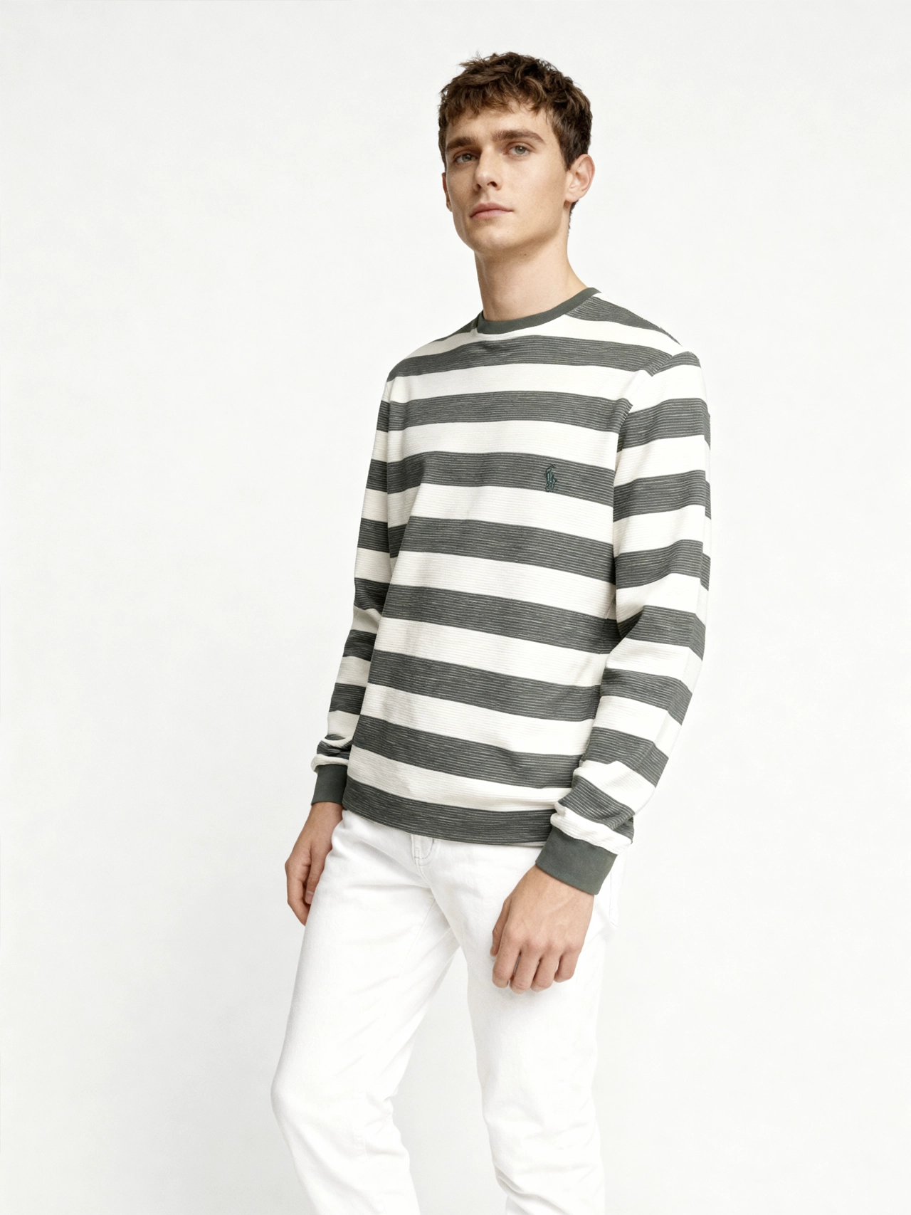 بلوز یقه گرد خطی 3435