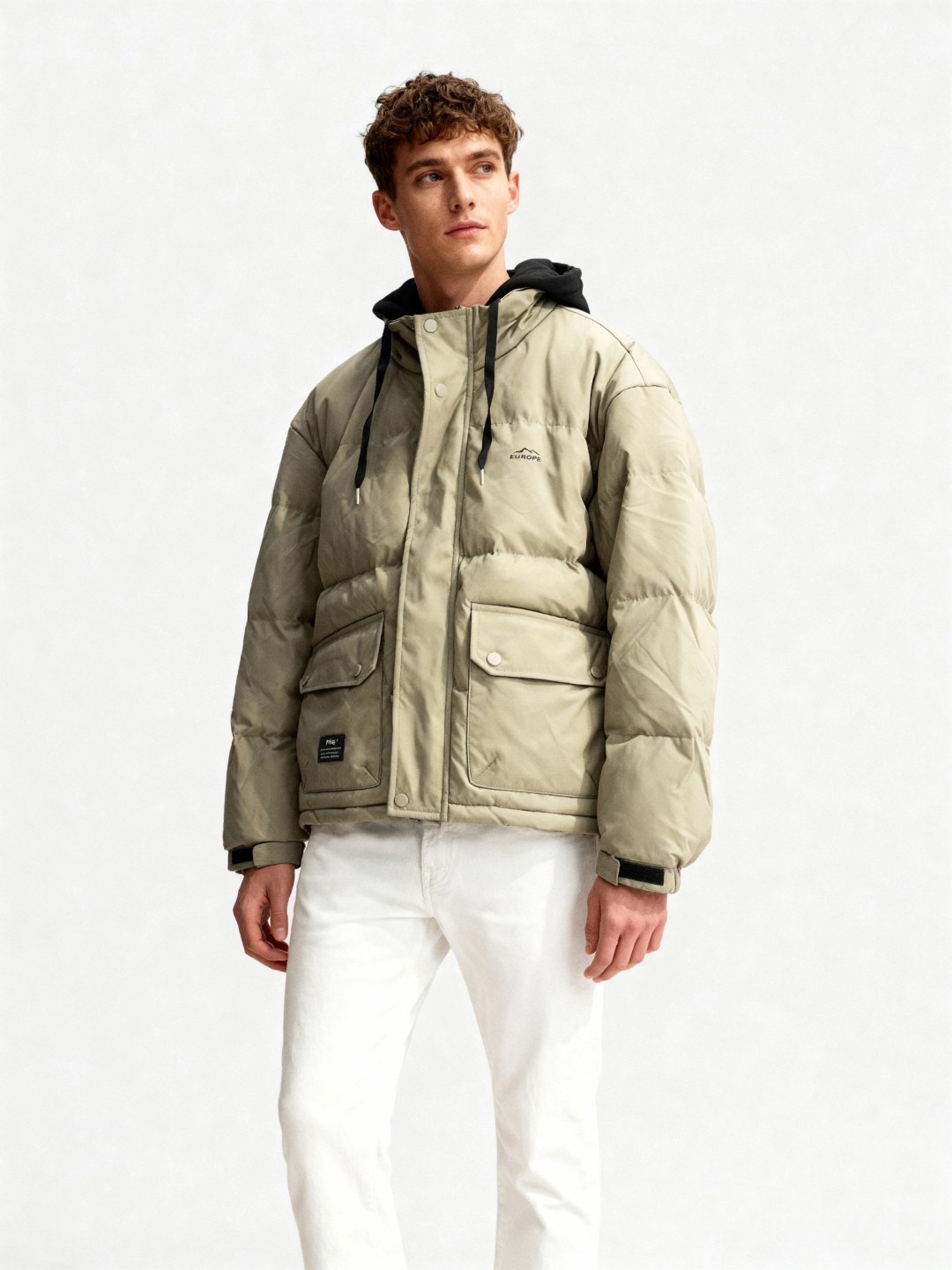 کاپشن کلاهدار دوتیکه 3475