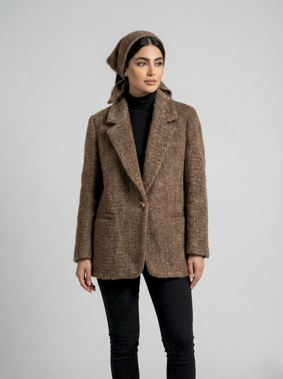 کت تک دکمه جناقی زنانه 3631