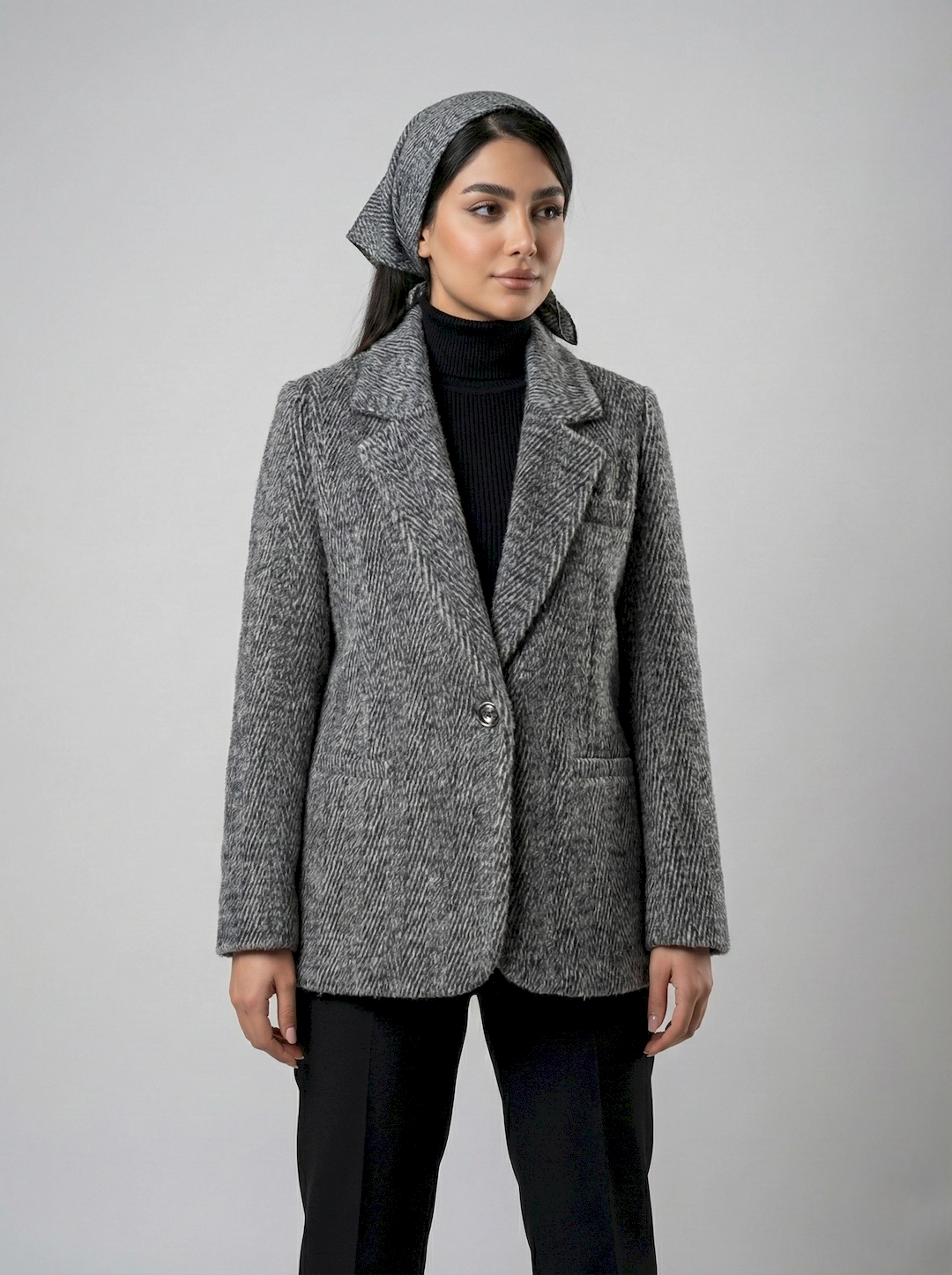 کت تک دکمه جناقی زنانه 3631