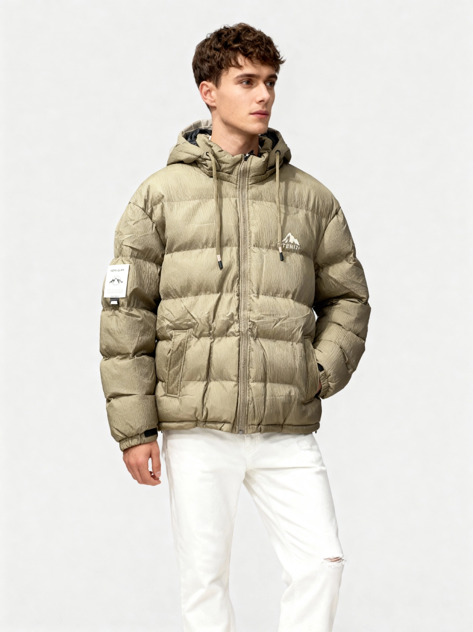 کاپشن خطی کلاهدار 3403