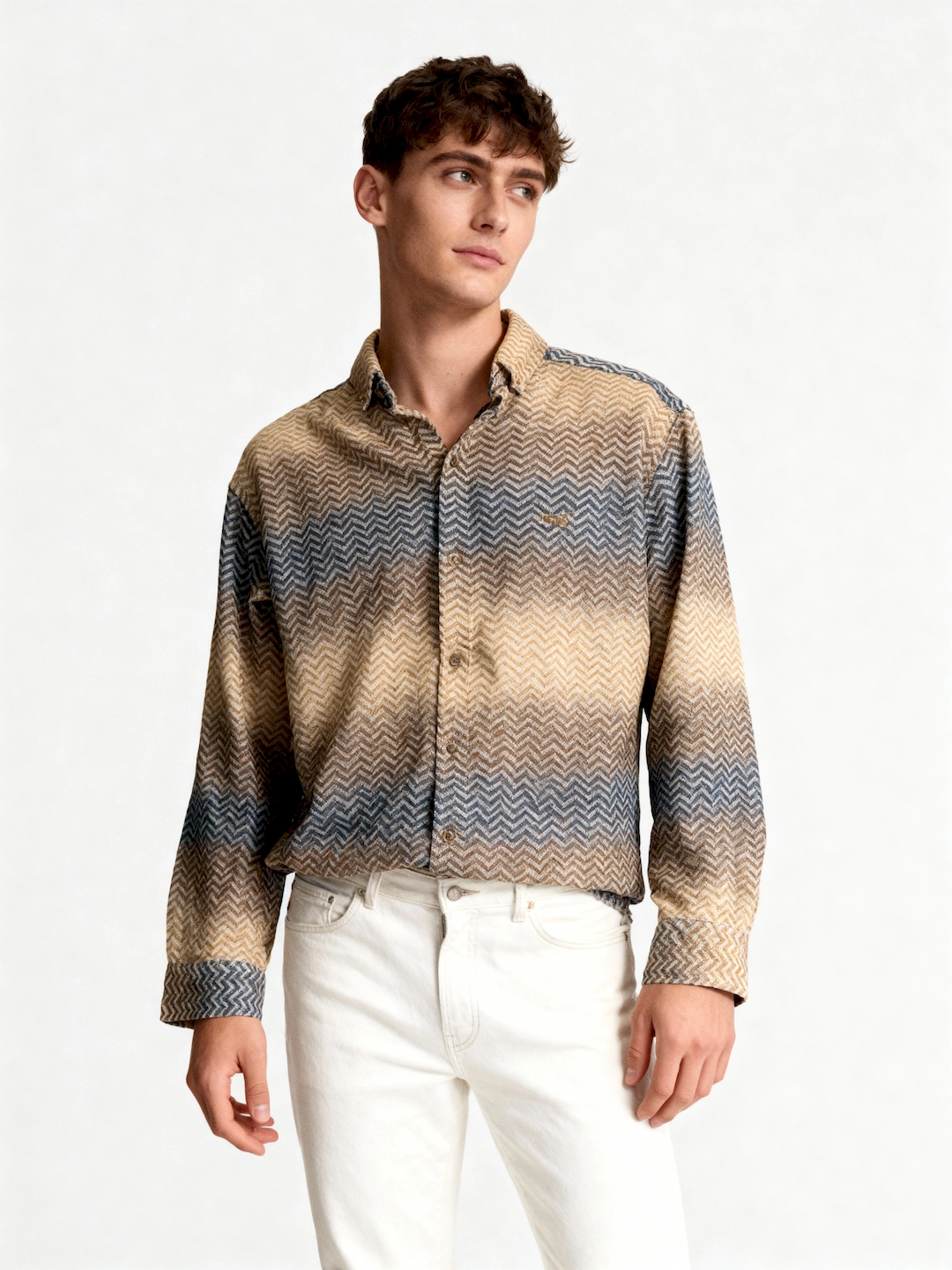 پیراهن پشمی زیکزاکی 3434
