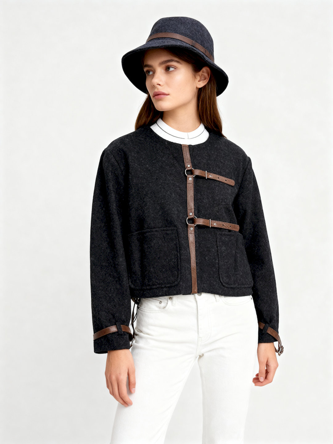 کت فوتر کمربند چرم 3486