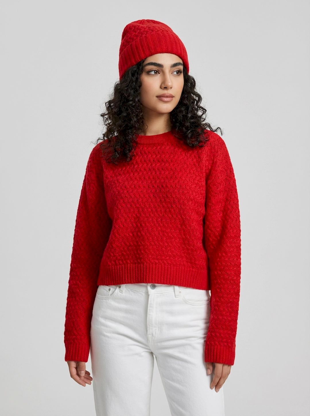 کراپ بافت طرح دار زنانه 3654