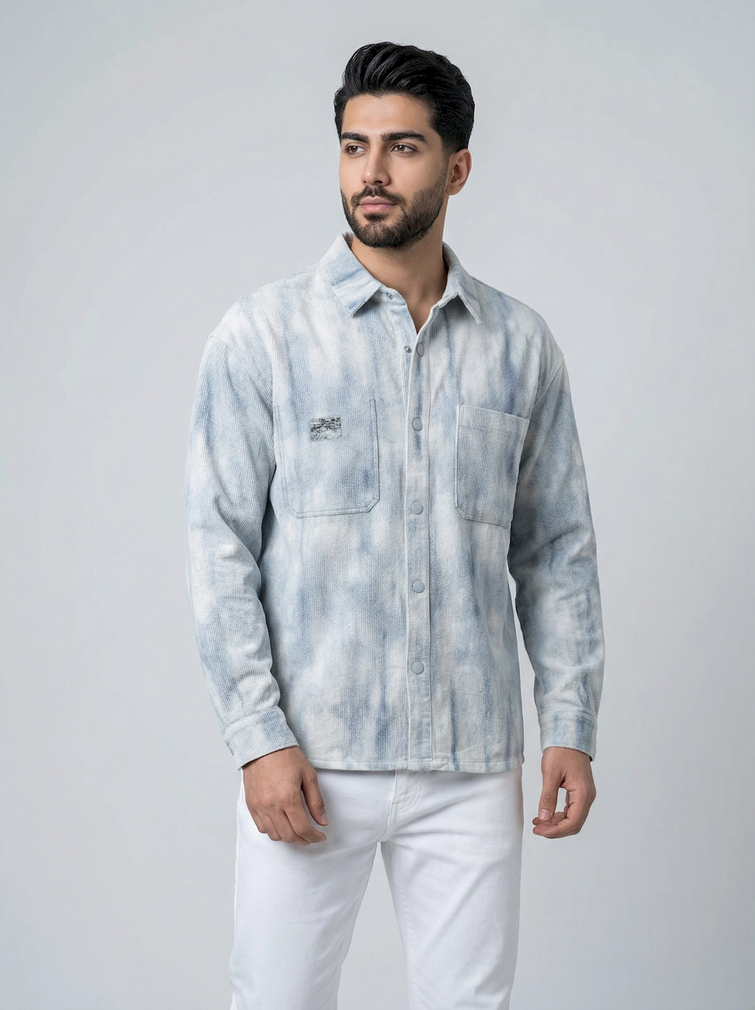 پیراهن جین آبرنگی مردانه 3731