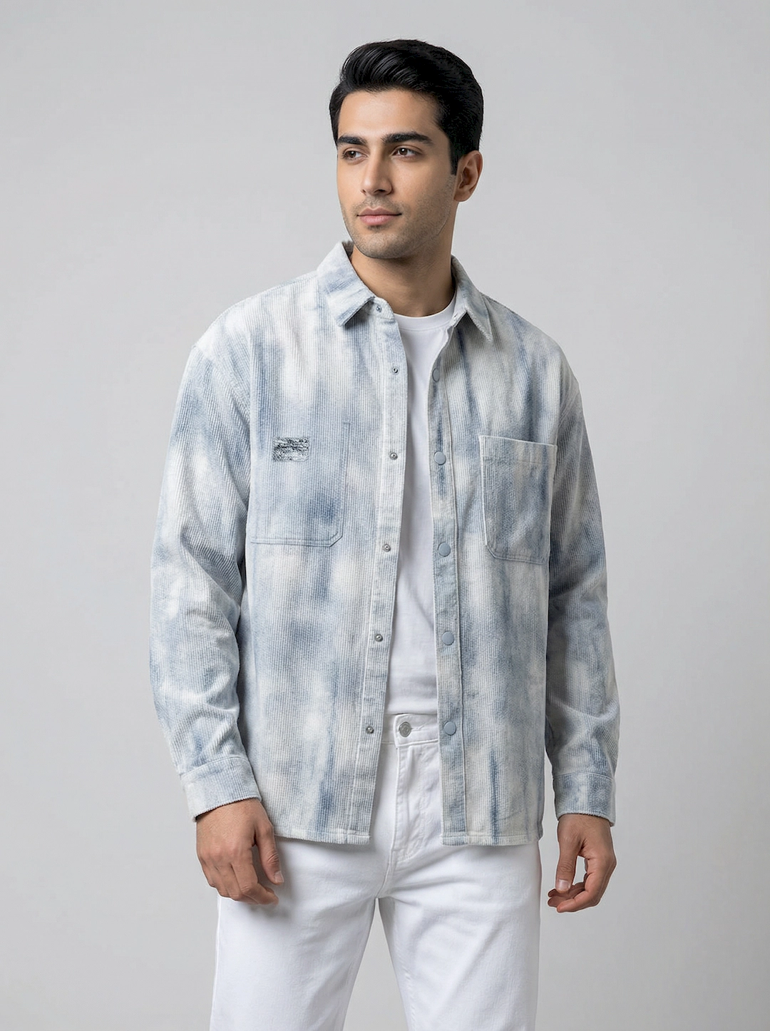 پیراهن جین آبرنگی مردانه 3731