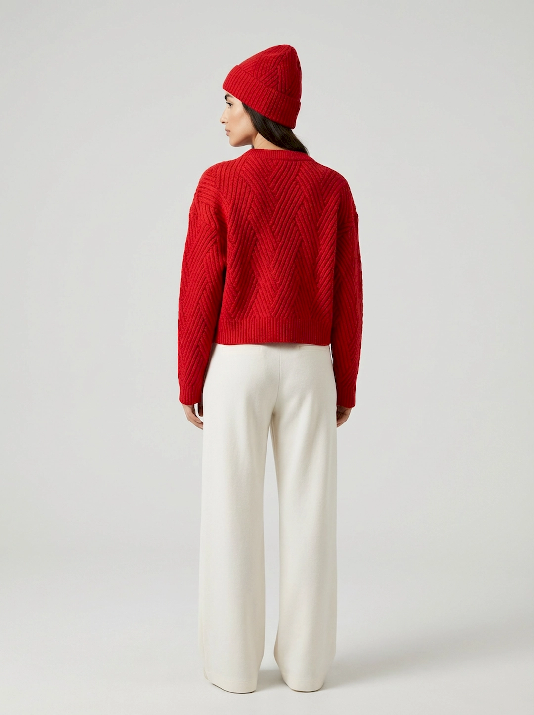 کراپ بافت طرح دار زنانه 3651