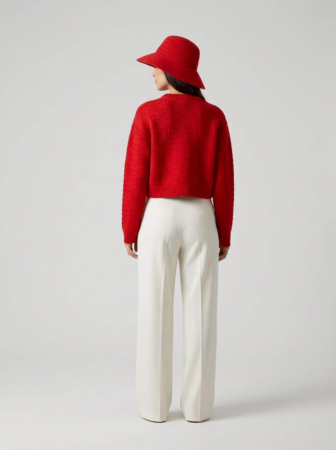 کراپ بافت طرح دار زنانه 3654