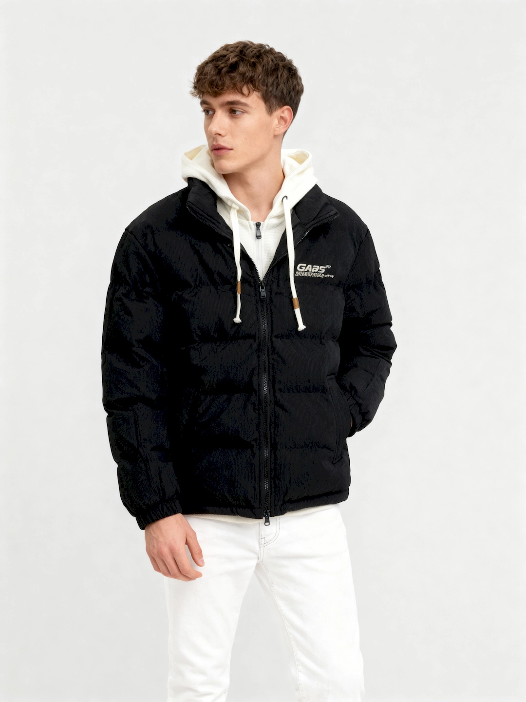 کاپشن خطی کلاهدار 3401