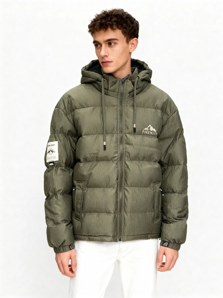 کاپشن خطی کلاهدار 3403